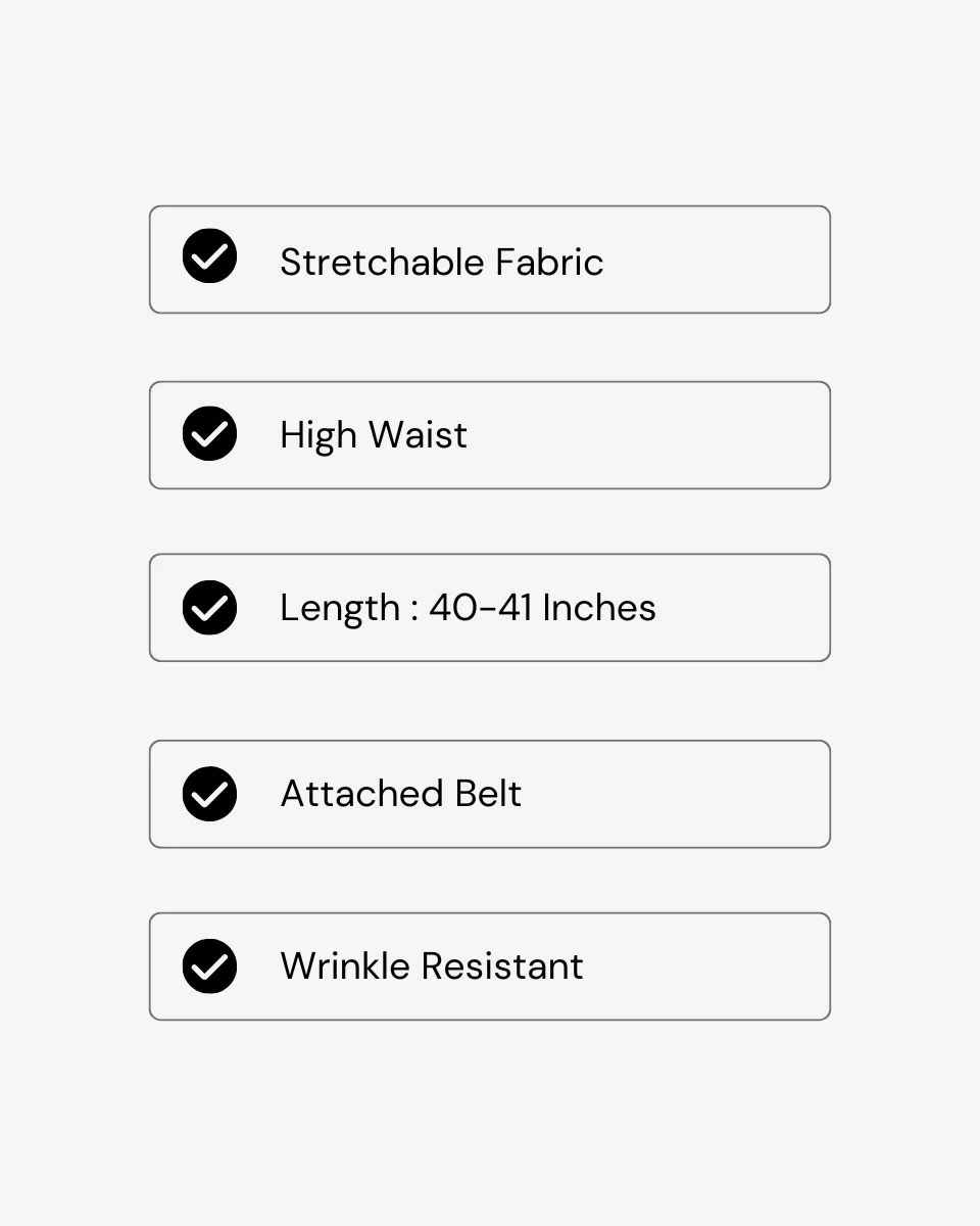 Belted Tapered Pants With Belt - Brown - Image 5